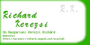 richard kerezsi business card